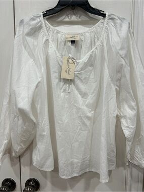 Universal Thread White Peasant Blouse - Lightweight Cotton Top